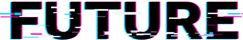 Futuristic text appears prominently against a black background, emphasizing a modern and tech-inspired aesthetic.